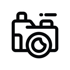 camera line icon. Clean and minimalist vector icon for websites, mobile apps, presentations, and logos. Fully scalable and customizable for any project.