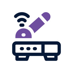 router dual tone icon. Sleek and modern vector icon for websites, mobile apps, marketing materials, and corporate design. Fully scalable and ready to use.