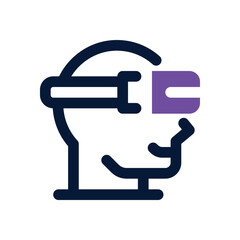 vr glasses duotone icon. Sleek and modern vector icon for websites, mobile apps, marketing materials, and corporate design. Fully scalable and ready to use.