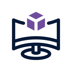 Obraz premium computer duotone icon. Sleek and modern vector icon for websites, mobile apps, marketing materials, and corporate design. Fully scalable and ready to use.