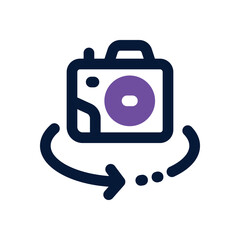 camera duotone icon. Sleek and modern vector icon for websites, mobile apps, marketing materials, and corporate design. Fully scalable and ready to use.