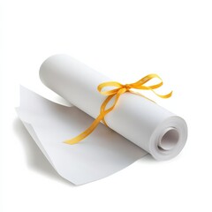 Graduation diploma scroll presentation educational institution professional image indoor setting close-up view academic achievement