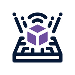 augmented reality duotone icon. Sleek and modern vector icon for websites, mobile apps, marketing materials, and corporate design. Fully scalable and ready to use.