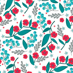 vector seamless pattern of flowers, pattern for decoration and embellishment, print on fabric and paper for holidays, weddings, Easter decor. spring and summer flowers delicate combination for stylish