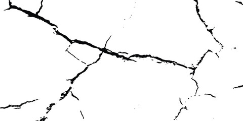 Black and white cracks illustration transparent white background. Black cracks on a white background. Cracks texture for design. Abstract illustration texture of cracks, chips