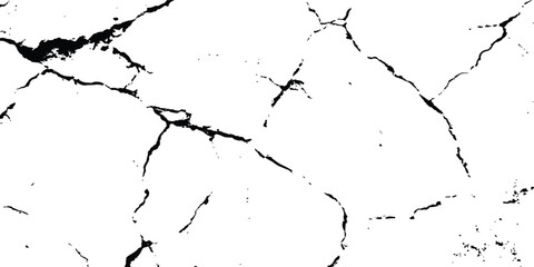 Black and white cracks illustration transparent white background. Black cracks on a white background. Cracks texture for design. Abstract illustration texture of cracks, chips