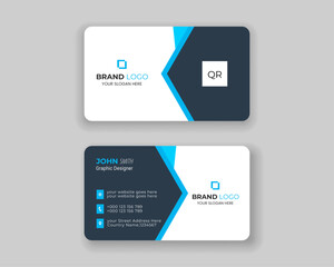 creative  modern business card and name card horizontal simple clean template design.