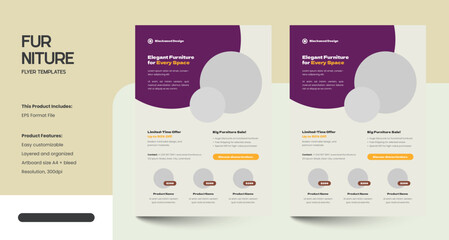 Minimalist Furniture Flyer Design Template