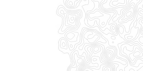 Abstract geometric topography curve grid map and topo contour map on white background. Seamless pattern with lines Topographic map design.	
