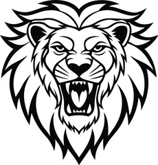 lion head vector