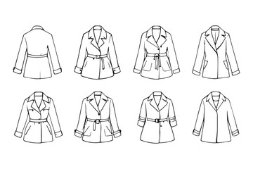 Trench coat line art