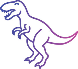 Tyrannosaurus rex dinosaur vector and illustration of black line art dinosaur Illustration of tyrannosaurus rex, black and white silhouette.