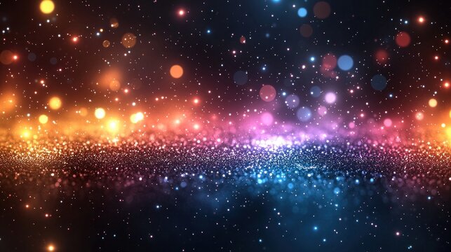Vibrant glittering lightscape