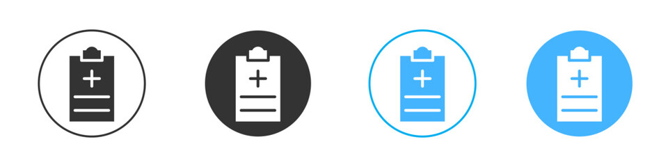 Fototapeta premium Medical record icon simple flat vector icon pack