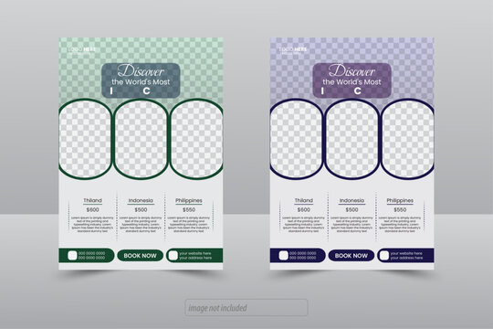 Explore the World Travel Flyer design, modern traveling agency poster flyer design with two style.