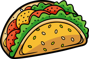 illustration of a taco