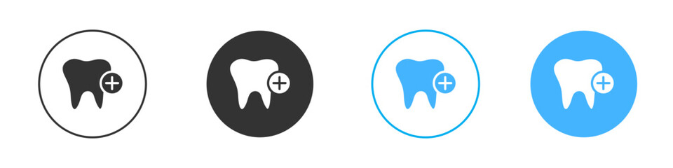 Dental care icon simple flat vector icon pack