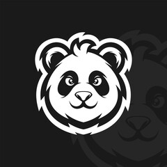 Panda face, illustration mascot design esport