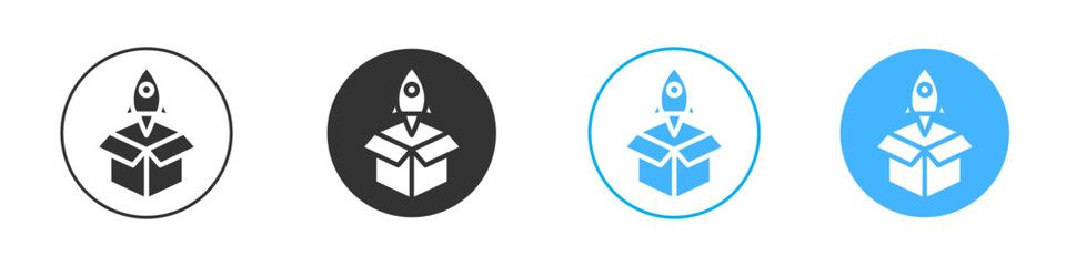 Product release icon simple flat vector icon pack