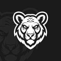 Tiger face, illustration mascot design esport