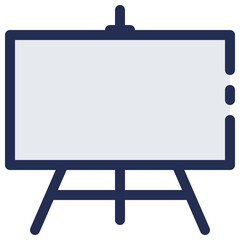 wooden easel with blank canvas