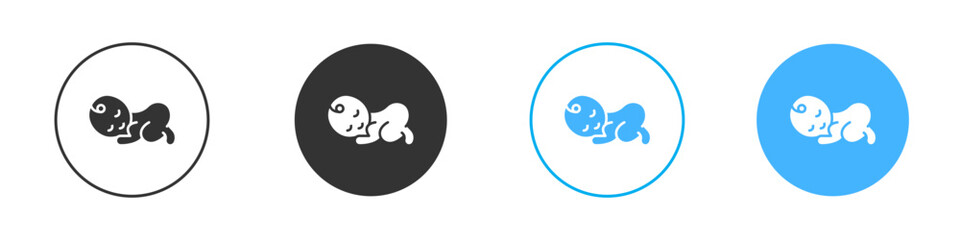 Sleeping baby icon simple flat vector icon pack