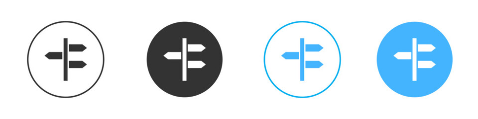 Signpost icon simple flat vector icon pack