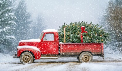 Snowy Christmas Tree Delivery