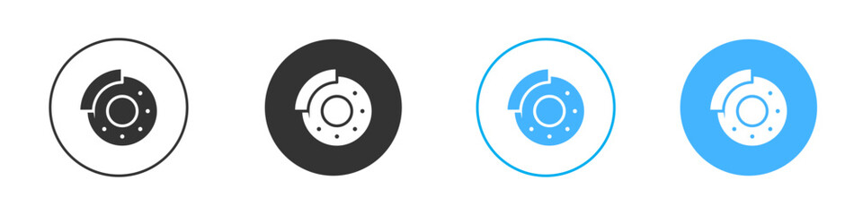 Disk brake icon simple flat vector icon pack