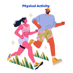 Dopamine Hobbies. Flat Vector Illustration