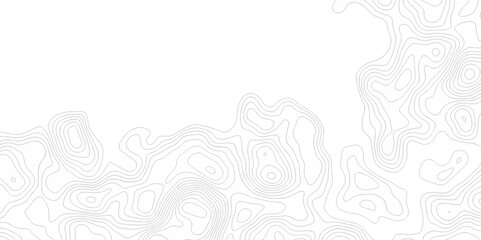 Abstract geometric topography curve grid map and topo contour map on white background. Seamless pattern with lines Topographic map design.	
