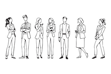 Business person line art and black color