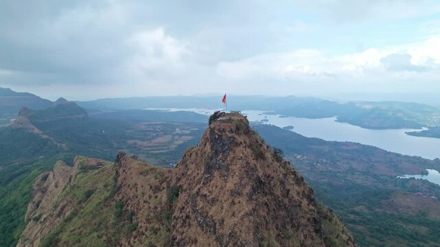 Tung Fort, one of the most scenic and historical spots near Lonavala. Standing tall at 1,075 meters, this fort offers breathtaking views of the surrounding landscape, including Pawna Lake.