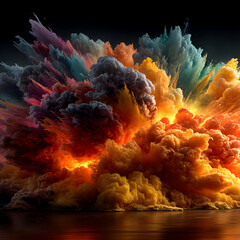 Vibrant Color Explosion Abstract Background Image for Design Projects