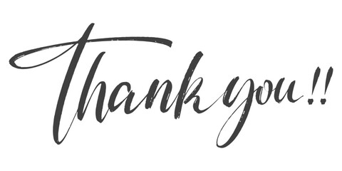 Thank you hand writen calligraphy