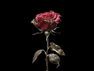 Symbolic rose art studio photograph dark background close-up artistic representation