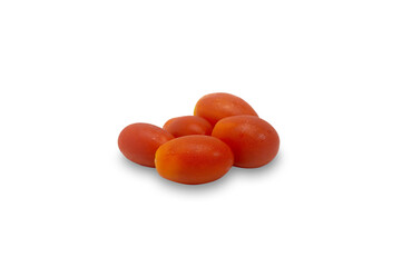 Fresh Roma Tomatoes Isolated on White Background
