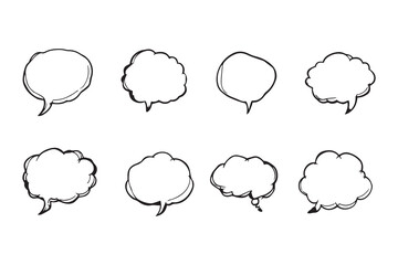 Speech bubble line art
