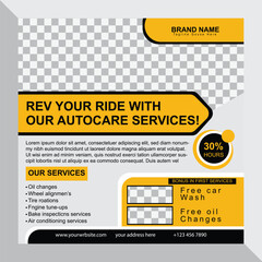 Vector the best car repair social media post design template