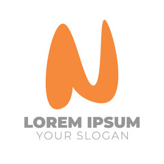 N letter logo for business and company identity