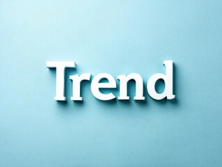 clean flat text "Trend" in bold sans-serif font, isolated on pale blue background, minimalist social style