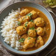 chicken curry with rice