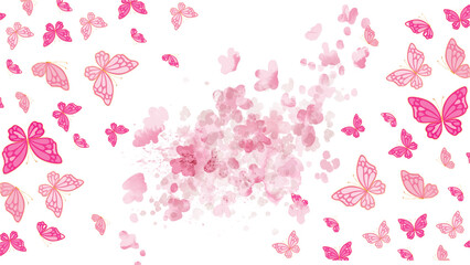 Flying Butterfly Background Pink Butterfly On Screen Wallpaper
