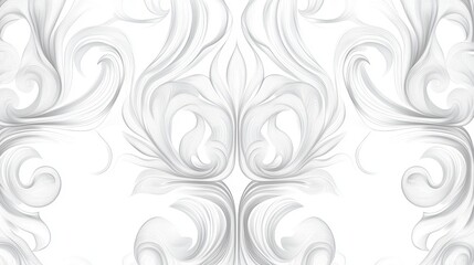 Fototapeta premium Elegant white swirl pattern for design projects.