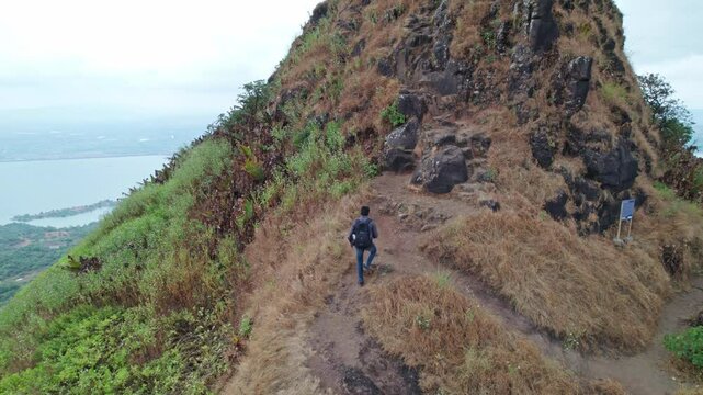 Tung Fort, one of the most scenic and historical spots near Lonavala. Standing tall at 1,075 meters, this fort offers breathtaking views of the surrounding landscape, including Pawna Lake.