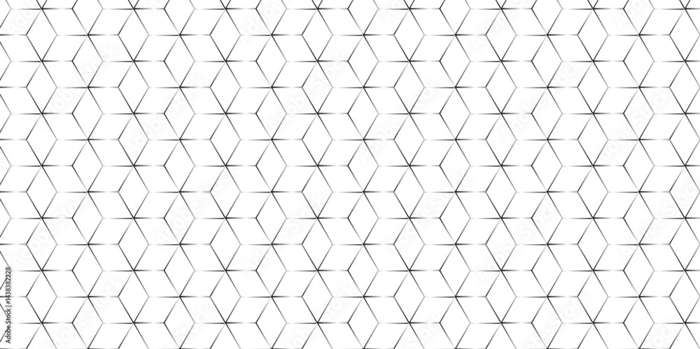Fototapete 	
Vector seamless pattern with hexagon square cube geometric pattern shapes grid metal element texture design. abstract tiles gradient science web tech connection triangle diamond honeycomb.