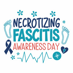 NECROTIZING FASCIITIS AWARENESS DAY vector illustration