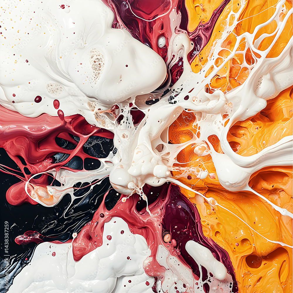 Poster abstract art with dynamic textures and vibrant colors. great for modern decor and visual design proj
