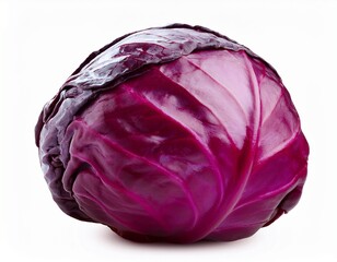 Obraz premium whole of red cabbage vegetable isolated