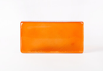 Decorative glass elements on white background material for wall and interior decoration